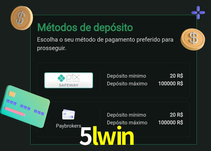 O cassino 5lwin oferece uma grande variedade de métodos de pagamento